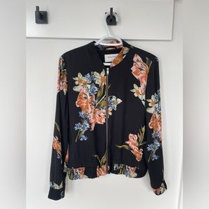 Aritzia Babaton floral bomber jacket